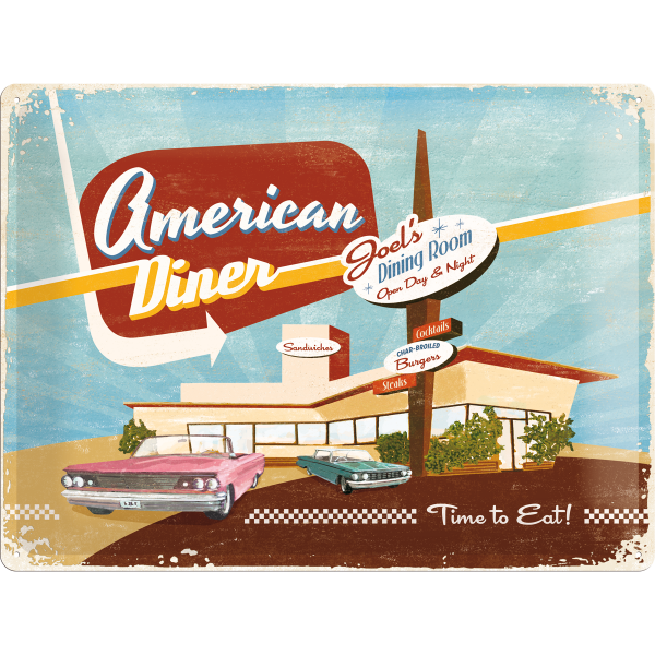 American Diner - Plåtskylt 30 x 40 cm