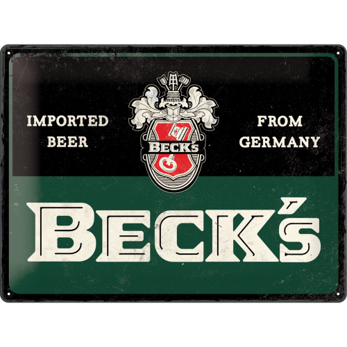 BECK´s Beer - Plåtskylt 30 x 40 cm.