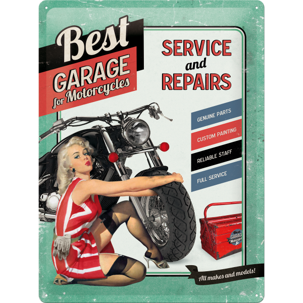 Best Garage Service and Repair HD - Plåtskylt 30 x 40 cm.