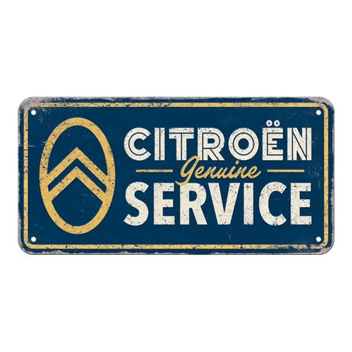 Citroen Service - Plåtskylt 10 x 20 cm.