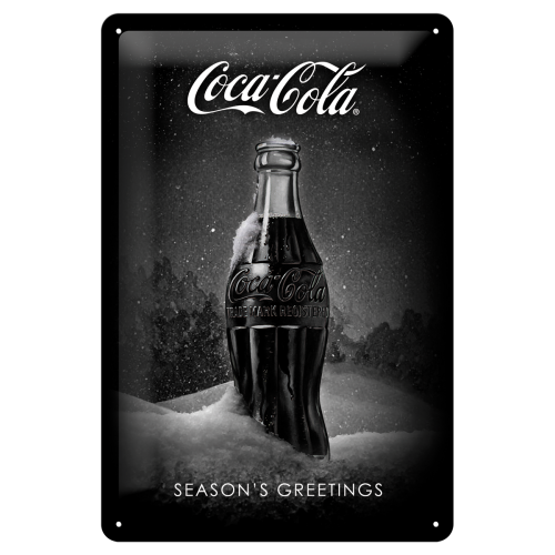 Coca Cola Season´s Greetings - Special Edition - Plåtskylt 20x30 cm.