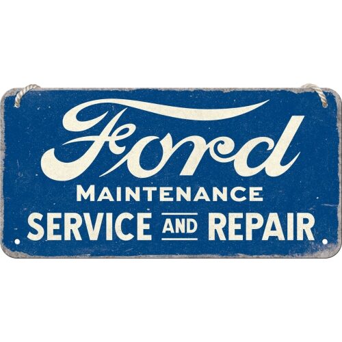 Ford Service and Repair - Plåtskylt 10 x 20 cm.