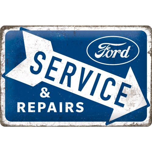 Ford Service & Repairs - Plåtskylt 20 x 30