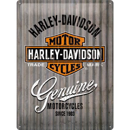 Harley Davidson HD Genuine - Plåtskylt 30 x 40 cm.