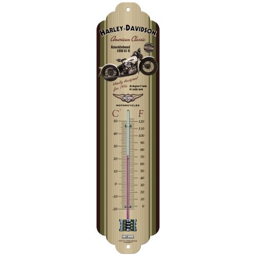 Harley Davidson HD Knucklehead - Termometer i Plåt