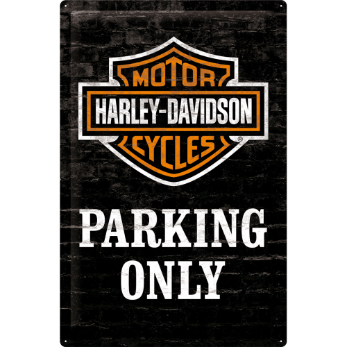 Harley Davidson HD Parking Only - Plåtskylt XL 40 x 60 cm.