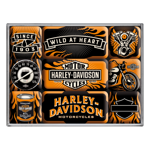 Harley Davidson HD Wild At Heart - Kylskåpsmagneter