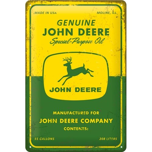 John Deere Special Purpose Oil - Plåtskylt 20 x 30 cm.