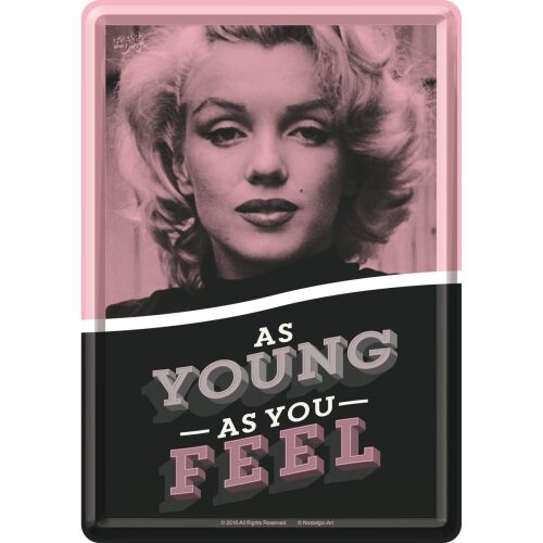 Marilyn Monroe As Young As You Feel - Vykort i Plåt