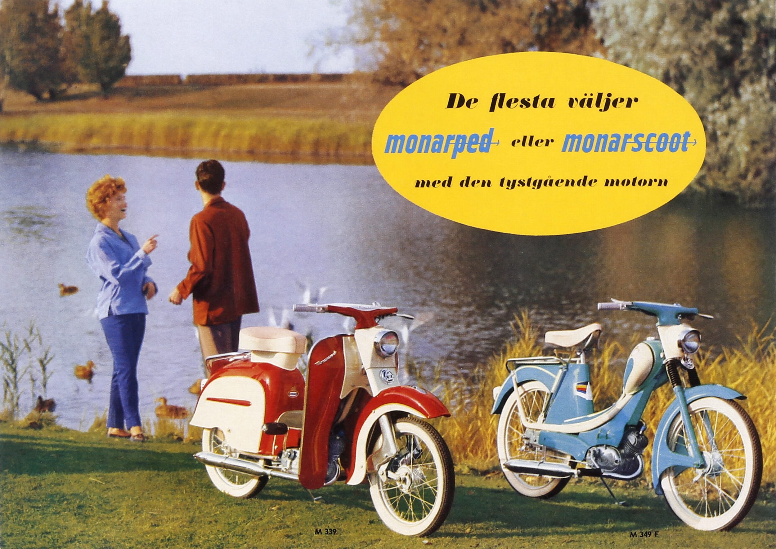 Monarped eller Monarscoot - Plansch Poster 30 x 40 cm.