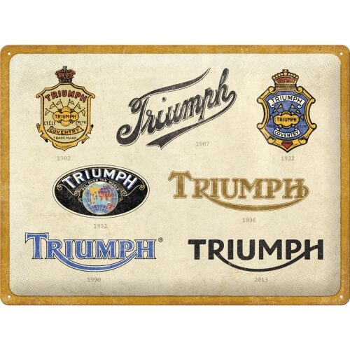 Triumph logo - plåtskylt 30 x 40 cm.
